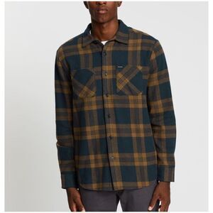Volcom Shade Stone Long Sleeve Plaid Flannel Shirt Size Small